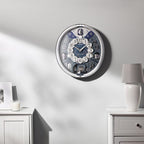 Seiko QXM379SRH “Glittering Starry Night” Melodies in Motion Dancing Dial Musical Wall Clock with 19 Songs