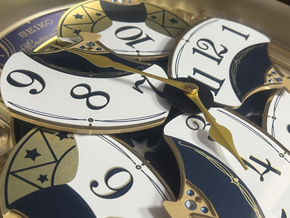 Seiko QXM541BRH "2014 Special Collector's Edition" Melodies in Motion Dancing Dial Musical Wall Clock with Music by The Beatles