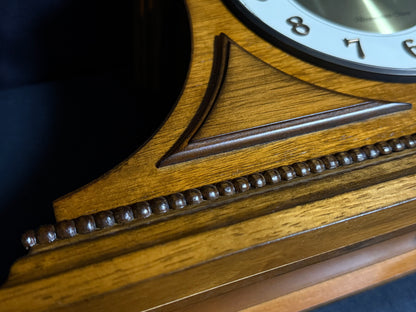 Rhythm "WSM Remington II" Traditional Wooden Chiming & Musical Tambour Mantel Clock with Raised Numerals - CRH216UR06