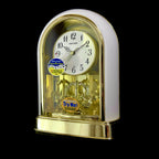 Rhythm “Crystal Dulcet II (Pearl)” Musical Motion Decorative Pendulum Mantel Clock - 4RH794WU03