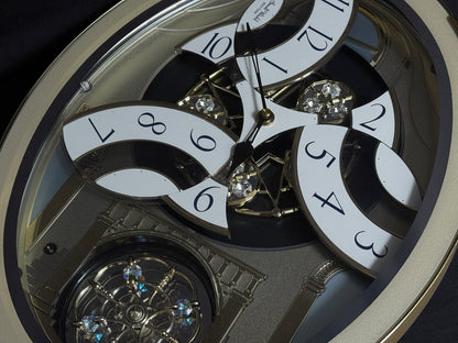 Rhythm "Classic Brilliance" Moving Dial Magic Motion Musical Wall Clock - 4MH787PD18
