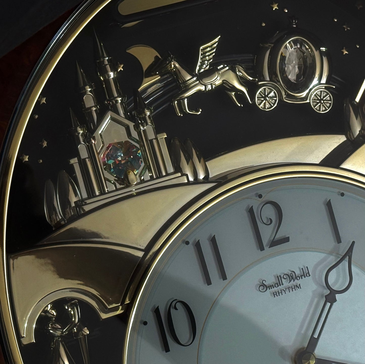 Rhythm "DWS Cinderella" Musical Motion Decorative Pendulum Wall Clock with Popular Melodies - 4MH762WR23