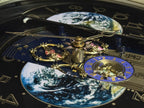 Rhythm “Peaceful Cosmos Entertainer” Moving Earth Dial Magic Motion Musical Wall Clock with Popular Melodies - 4MH839WB19
