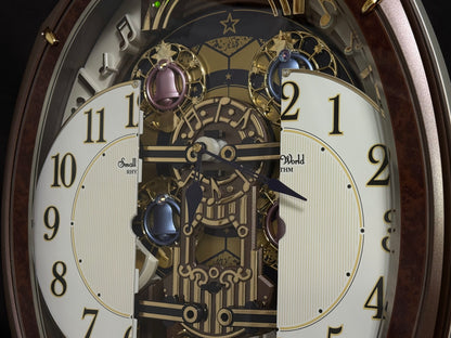 Rhythm "Harmony Blessing" Moving Dial Magic Motion Musical Wall Clock - 4MH423WR23