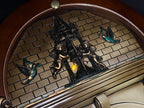 Rhythm “CTS Sundial” Gothic Wooden Musical Motion Pendulum Wall Clock with Popular Melodies - CMJ336UR06