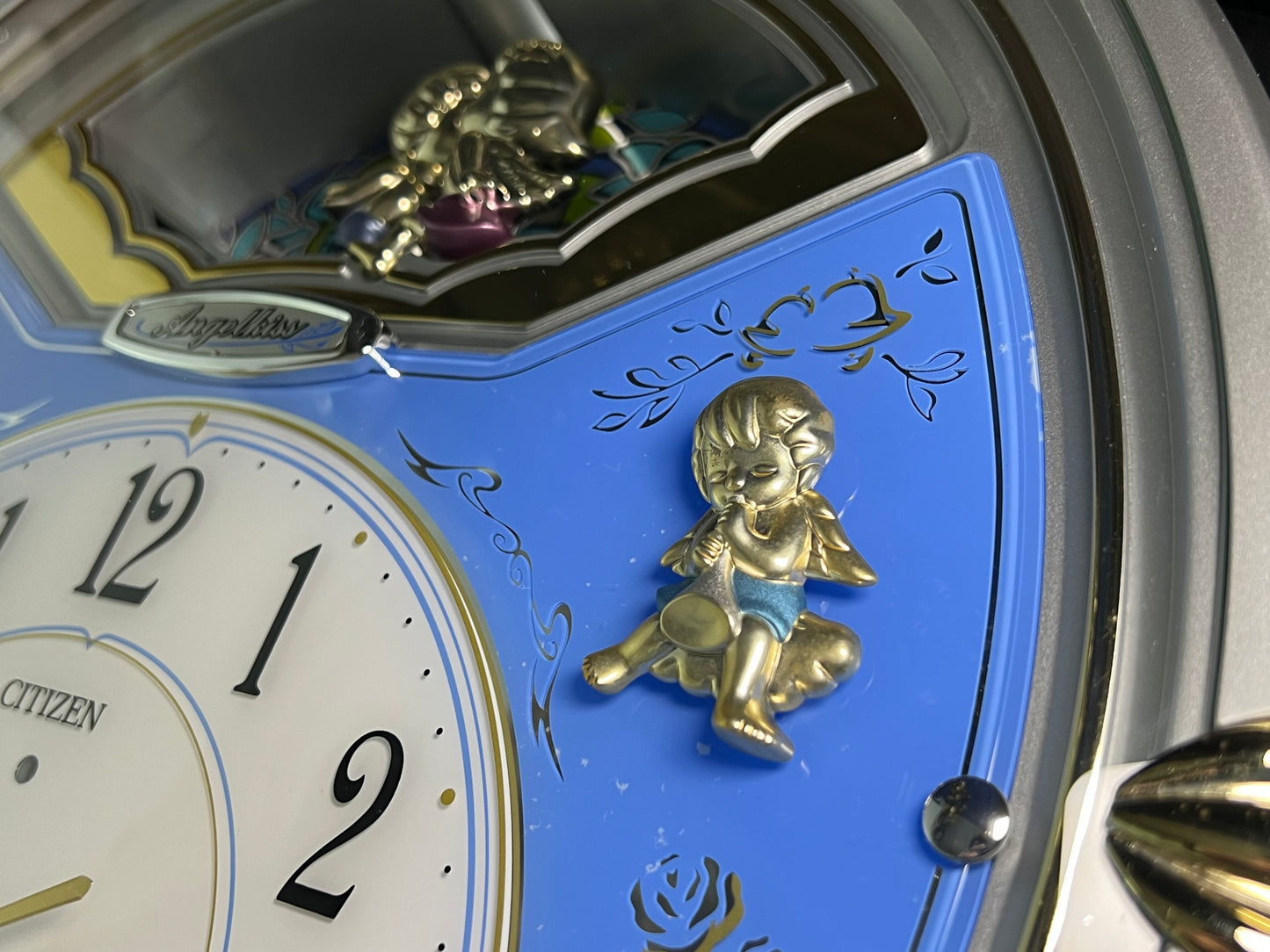Citizen (Rhythm) “Angel Kiss” Musical Motion Decorative Pendulum Wall Clock from Japan - 4MN404-019