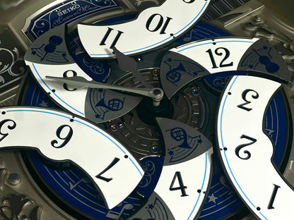 Seiko QXM366SRH “Musical Motifs” Melodies in Motion Dancing Dial Musical Wall Clock