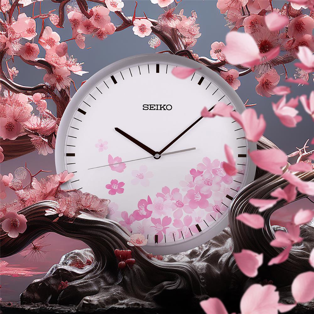 Seiko PIA020SRH "Tokyo Cherry Blossom" Silver Decorative Wall Clock