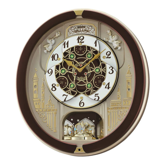 Seiko QXM291BRH "Spring Dance" Melodies in Motion Dancing Dial Musical Wall Clock