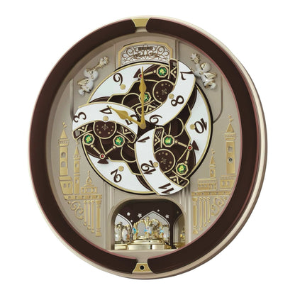 Seiko QXM291BRH "Spring Dance" Melodies in Motion Dancing Dial Musical Wall Clock