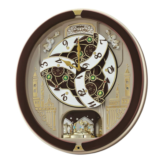 Seiko QXM291BRH "Spring Dance" Melodies in Motion Dancing Dial Musical Wall Clock