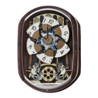 Seiko QXM297BRH "Ballerina" Melodies in Motion Musical Wall Clock with Animated Moving Dial & 12 Songs