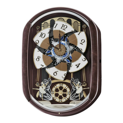Seiko QXM297BRH "Ballerina" Melodies in Motion Musical Wall Clock with Animated Moving Dial