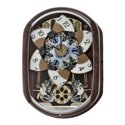 Seiko QXM297BRH "Ballerina" Melodies in Motion Musical Wall Clock with Animated Moving Dial