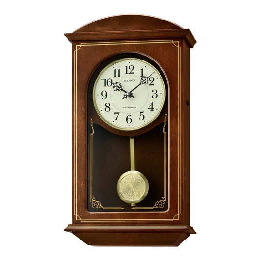 Seiko QXM610BLH "Anne" Traditional Wooden Musical Pendulum Wall Clock