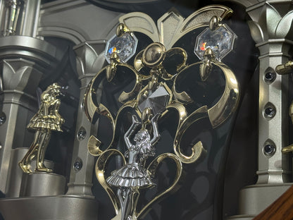 Rhythm "SSS Encore" Magic Motion Musical Wooden Wall Clock with Animated Moving Dial and Popular Melodies - 4MH810-R06