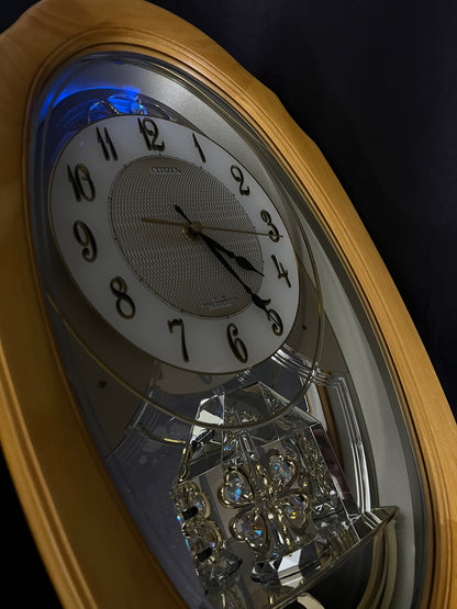 Citizen (Rhythm) "Pal Muse Seasons M439" Musical Motion Wooden Wall Clock from Japan with Seasonal Melodies - 4MN439-006