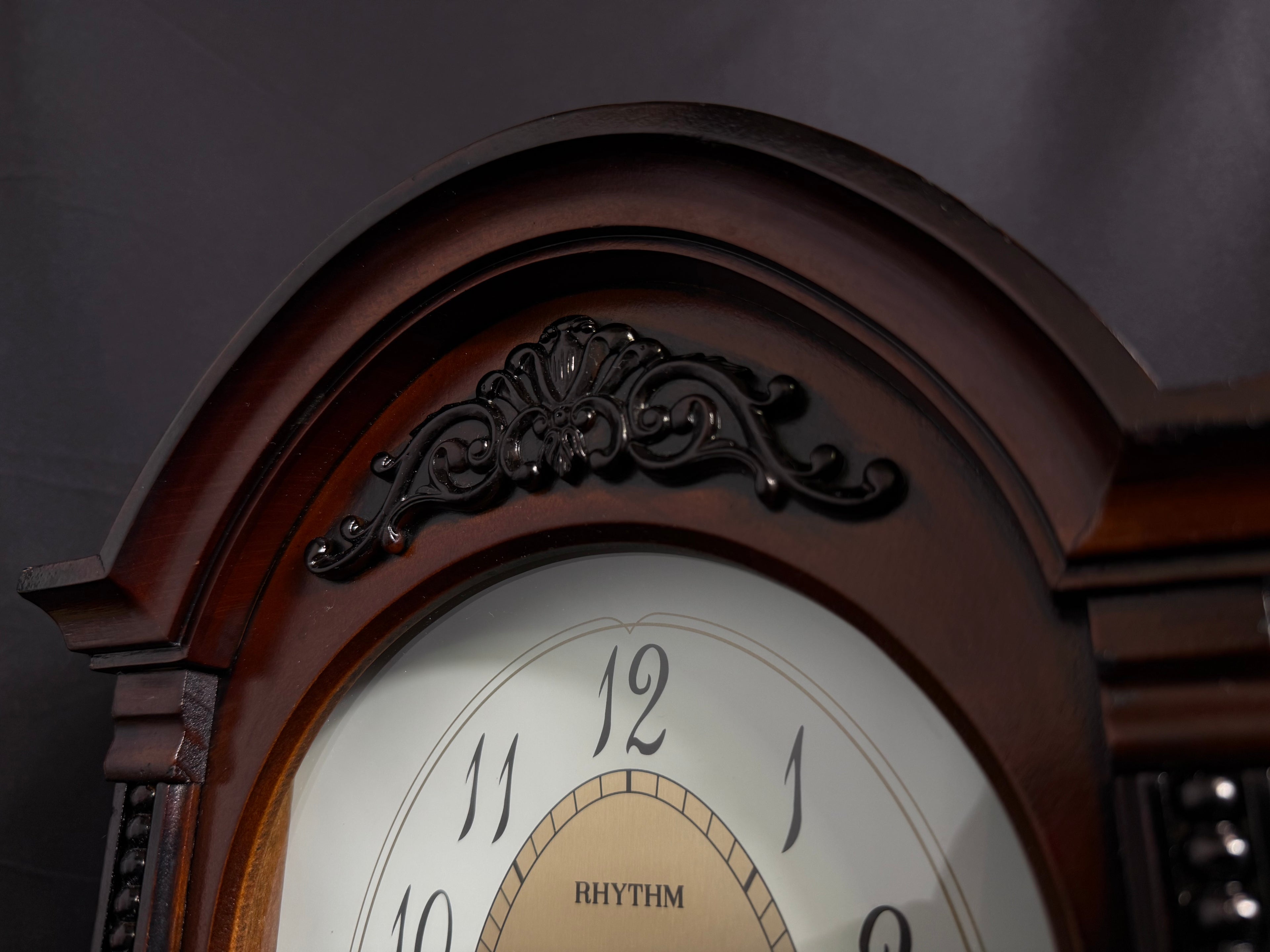Rhythm "CTS Naples" Traditional Wooden Musical Mantel Clock with Popular Melodies - CRH120UR06