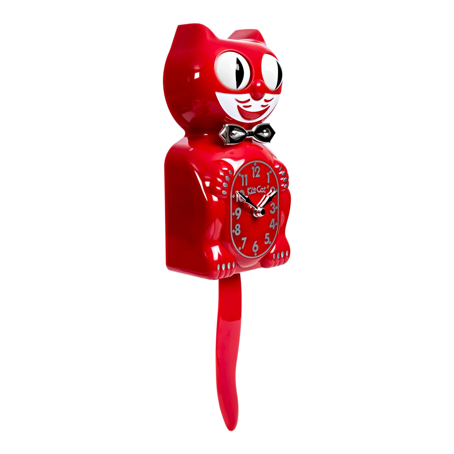 Original Kit-Cat Klock “Retro Red - Kitchen Edition” Limited Edition Novelty Moving Pendulum Wall Clock by California Clock Company - BC-58-RK