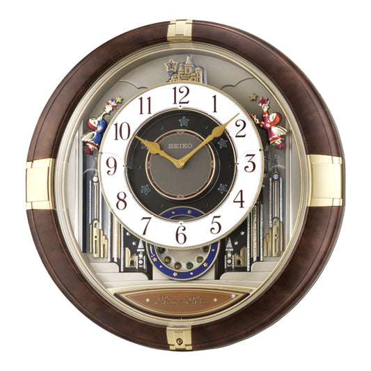Seiko QXM333BRH "Trumpeting Angels" Melodies in Motion Jaw-Dropping Dial Musical Moving Wall Clock