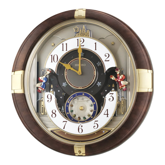 Seiko QXM333BRH "Trumpeting Angels" Melodies in Motion Jaw-Dropping Dial Musical Moving Wall Clock