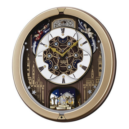 Seiko QXM350GRH "Skyline & Starry Night" Melodies in Motion Dancing Dial Musical Wall Clock