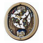 Seiko QXM350GRH "Starry Skyline" Melodies in Motion Dancing Dial Musical Wall Clock with 18 Songs