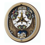 Seiko QXM350GRH "Starry Skyline" Melodies in Motion Dancing Dial Musical Wall Clock with 18 Songs