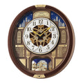 Seiko QXM362BRH "Nighttime City Skyline" Melodies in Motion Dancing Dial Musical Wall Clock with 18 Songs