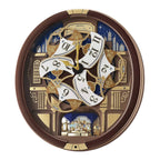 Seiko QXM362BRH "Nighttime City Skyline" Melodies in Motion Dancing Dial Musical Wall Clock with 18 Songs