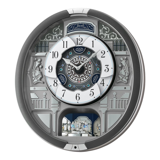 Seiko QXM366SRH “Musical Motifs” Melodies in Motion Dancing Dial Musical Wall Clock