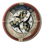 Seiko QXM378BRH “Castle Night” Melodies in Motion Dancing Dial Musical Wall Clock with 18 Songs