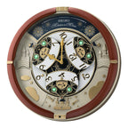 Seiko QXM378BRH “Castle Night” Melodies in Motion Dancing Dial Musical Wall Clock with 18 Songs