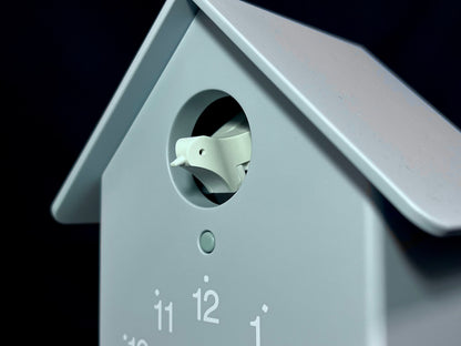Rhythm “Tori House (Blue)” Modern Wall or Mantel Cuckoo Clock with Real Cuckoo Sound - 4RH797SR04