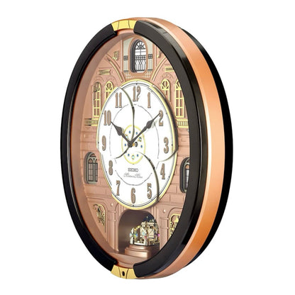Seiko QXM601BRH “Brooklyn” Melodies in Motion Dancing Dial Musical Wall Clock with 19 Songs
