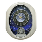 Rhythm “Peaceful Cosmos II” Moving Earth Dial Magic Motion Musical Wall Clock - 4MH408WU19