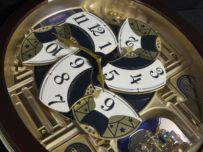 Seiko QXM541BRH "2014 Special Collector's Edition" Melodies in Motion Dancing Dial Musical Wall Clock with Music by The Beatles