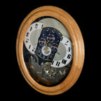 Rhythm "DWS Timecracker Oak" Moving Dial Magic Motion Musical Wooden Wall Clock with Popular Melodies - 4MH777-R07