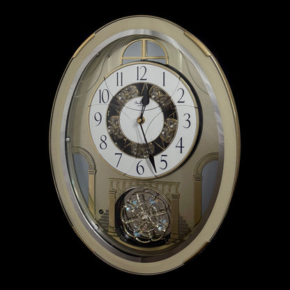 Rhythm "Classic Brilliance" Moving Dial Magic Motion Musical Wall Clock - 4MH787PD18