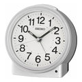 Seiko QHE199SLH "Sussex" Silver Desk & Alarm Clock with Automatic Night Light