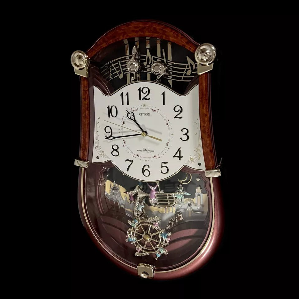 Citizen (Rhythm) "Pal Muse Rondeau B" Musical Motion Decorative Pendulum Wall Clock from Japan - 4MN401-B23