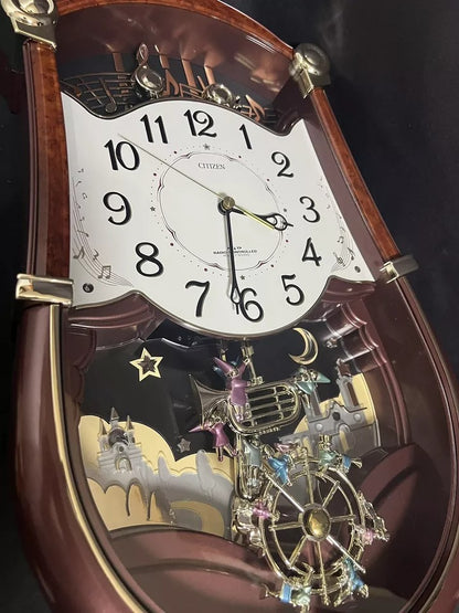 Citizen (Rhythm) "Pal Muse Rondeau B" Musical Motion Decorative Pendulum Wall Clock from Japan - 4MN401-B23
