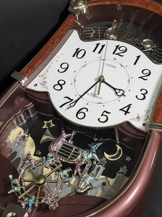 Citizen (Rhythm) "Pal Muse Rondeau B" Musical Motion Decorative Pendulum Wall Clock from Japan - 4MN401-B23