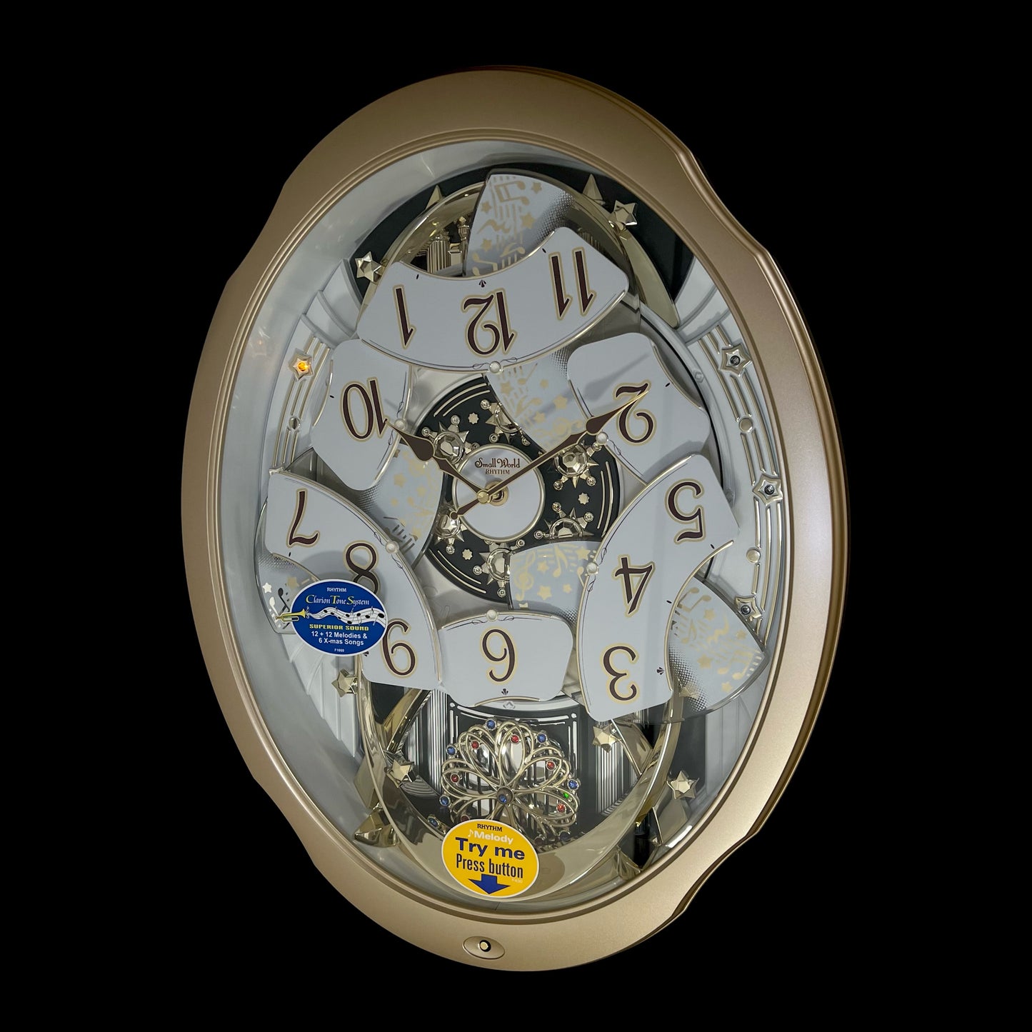 Rhythm “Marvelous” Magic Motion Musical Wall Clock with Moving Dial - 4MH842WD18