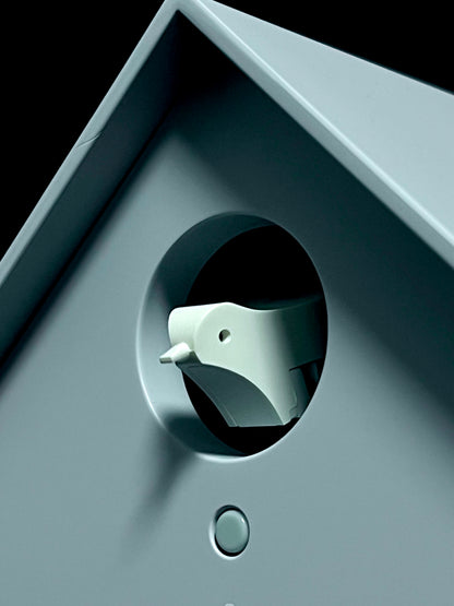 Rhythm “Tori House (Blue)” Modern Wall or Mantel Cuckoo Clock with Real Cuckoo Sound - 4RH797SR04
