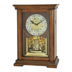 Rhythm “WSM Highland” Traditional Wooden Musical & Chiming Pendulum Mantel Clock with Embossed Steel Dial - CRH270UR06