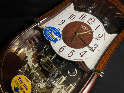 Rhythm “Concerto Entertainer II” Musical Motion Decorative Pendulum Wall Clock - 4MH889WU23
