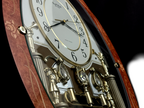 Rhythm “CTS Florence” Inlaid Wooden Musical Motion Pendulum Wall Clock with Popular Melodies - CMJ338UR06