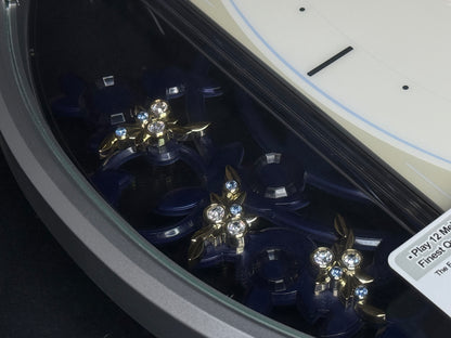 Seiko QXM158SRH "Sparkling Crystals" Melodies in Motion Musical Decorative Pendulum Wall Clock