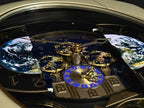 Rhythm “Peaceful Cosmos Entertainer” Moving Earth Dial Magic Motion Musical Wall Clock with Popular Melodies - 4MH839WB19